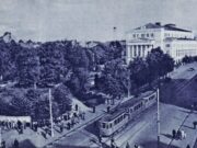 1955.gads. Skats uz Padomju bulvāri (tagad Aspazijas bulvāris)