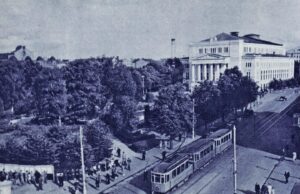 1955.gads. Skats uz Padomju bulvāri (tagad Aspazijas bulvāris)