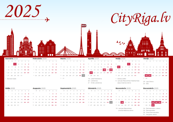 Kalendars 2025 gads | CityRiga.lv