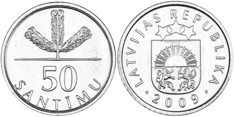 Latvijas monētas – 50 santīmu