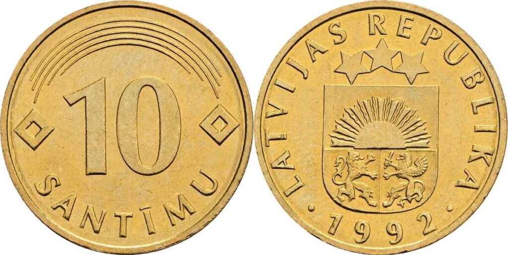 Latvijas monētas – 10 santīmu