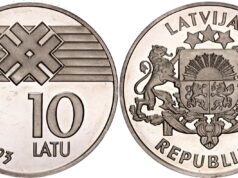 Latvijas monētas – 10 latu (1993)