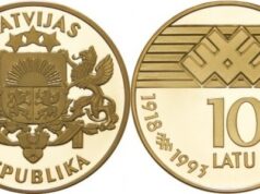 Latvijas monētas – 100 latu (1993)