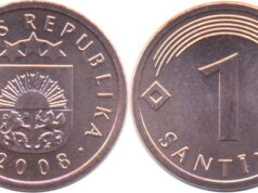 Latvijas monētas – 1 santīms