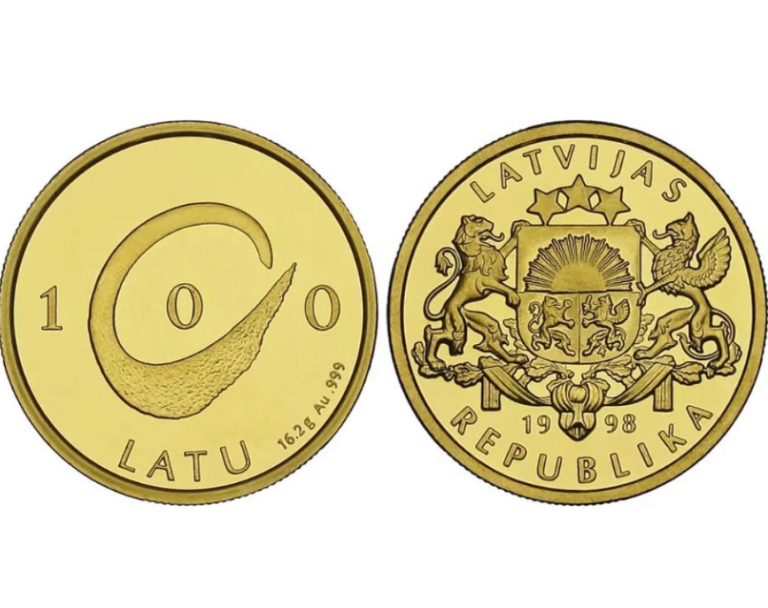 Latvijas monētas – 100 latu (1998)