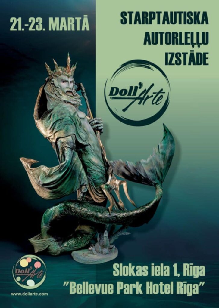 21. martā Rīgā tiek atklāta grandioza starptautiska dizaineru leļļu izstāde Doll’Arte