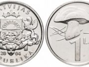 Latvijas monētas – 1 lats – Sēne