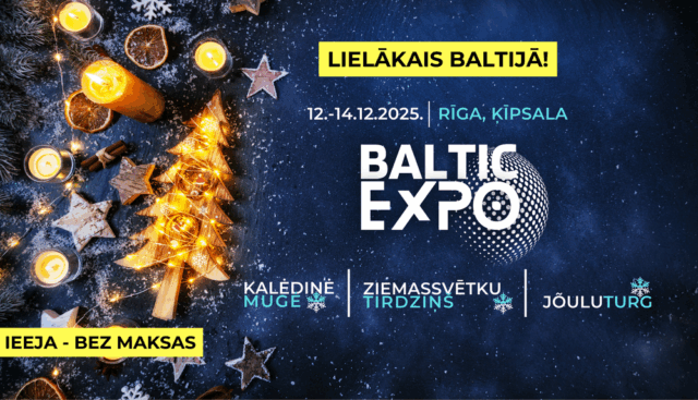 Ziemassvētku tirdziņš Ķīpsalā, Rīgā, Baltic EXPO publicitātes attēls 2025