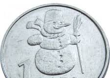 Latvijas monētas – 1 lats – Sniegavīrs