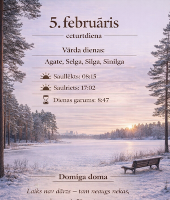 Dienas raksturojums 05.02.2026