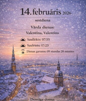 Dienas raksturojums 14.02.2026