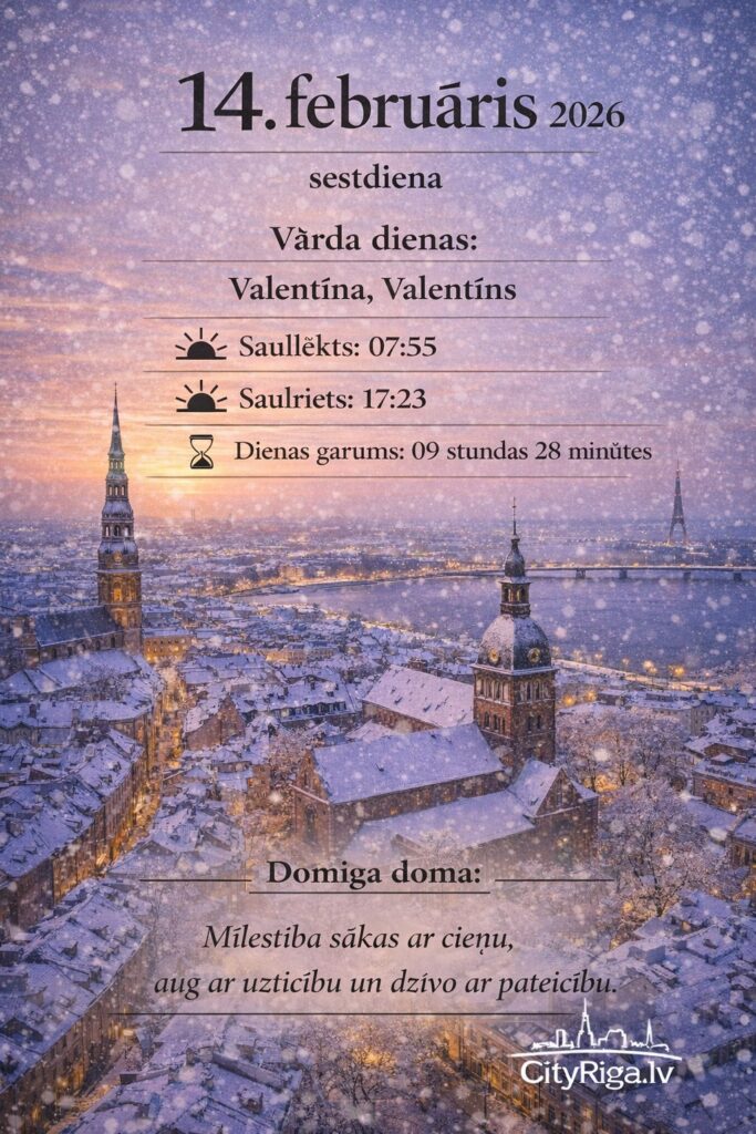 Dienas raksturojums 14.02.2026