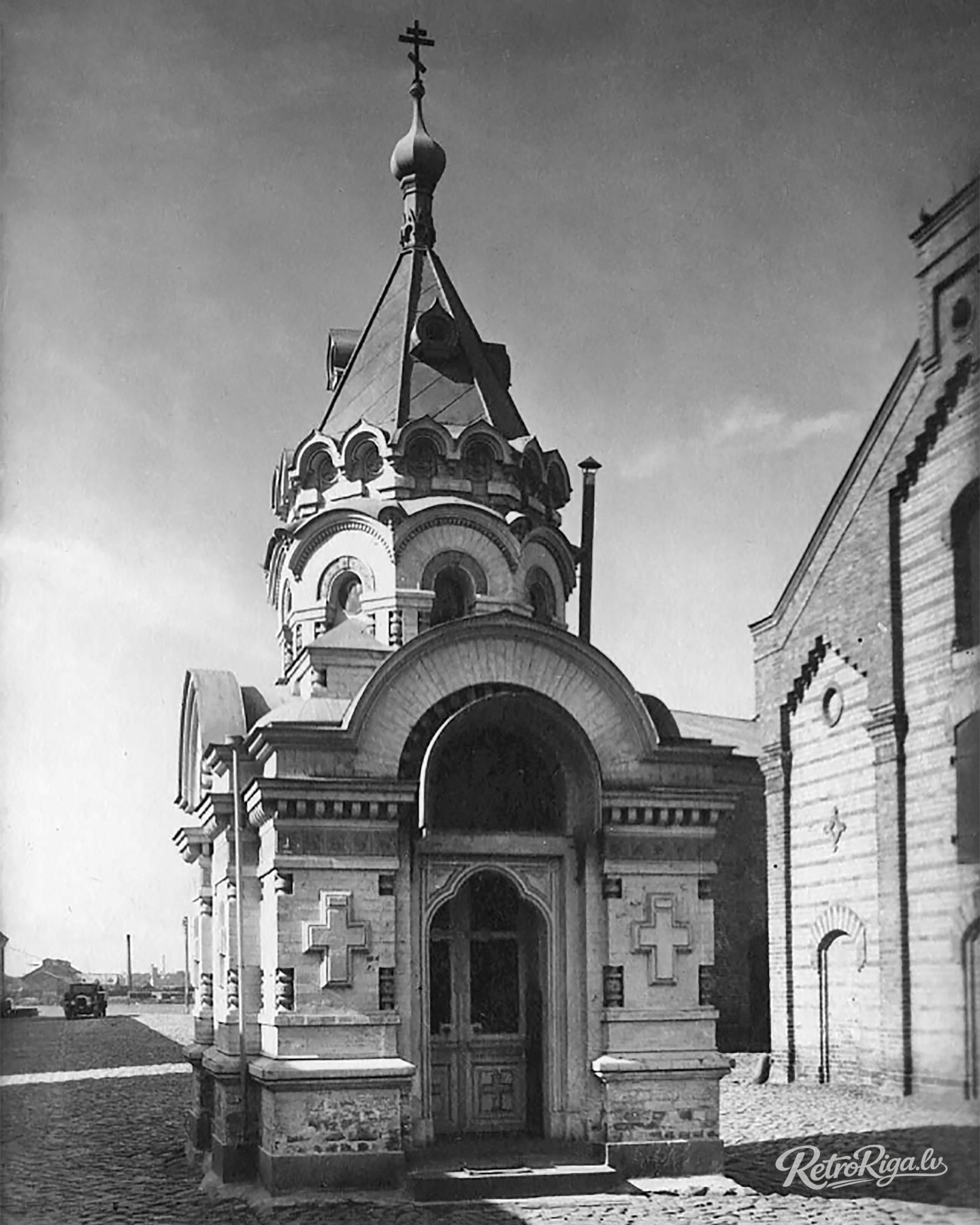 1932. gads. Svētā Nikolaja kapela Spīķeru kvartāla teritorijā
