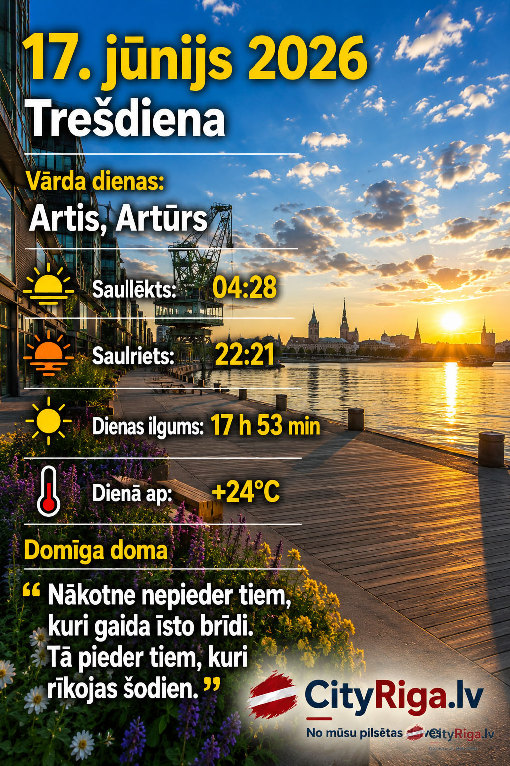 Dienas raksturojums 17.06.2026