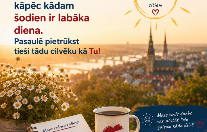 Pasaulei vajag vairāk tādu cilvēku kā Tu