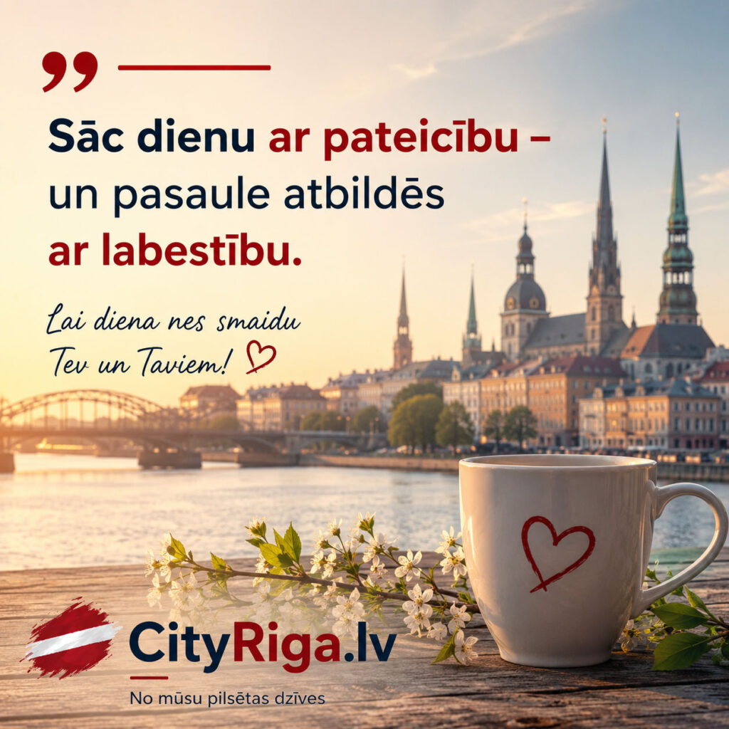 Sāc dienu ar pateicību un labestību