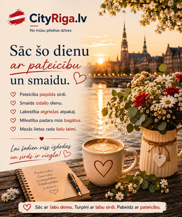 Sāc šo dienu ar pateicību un smaidu