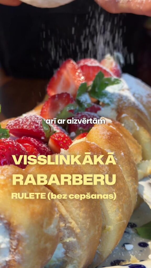 Rabarberu rulete bez cepšanas