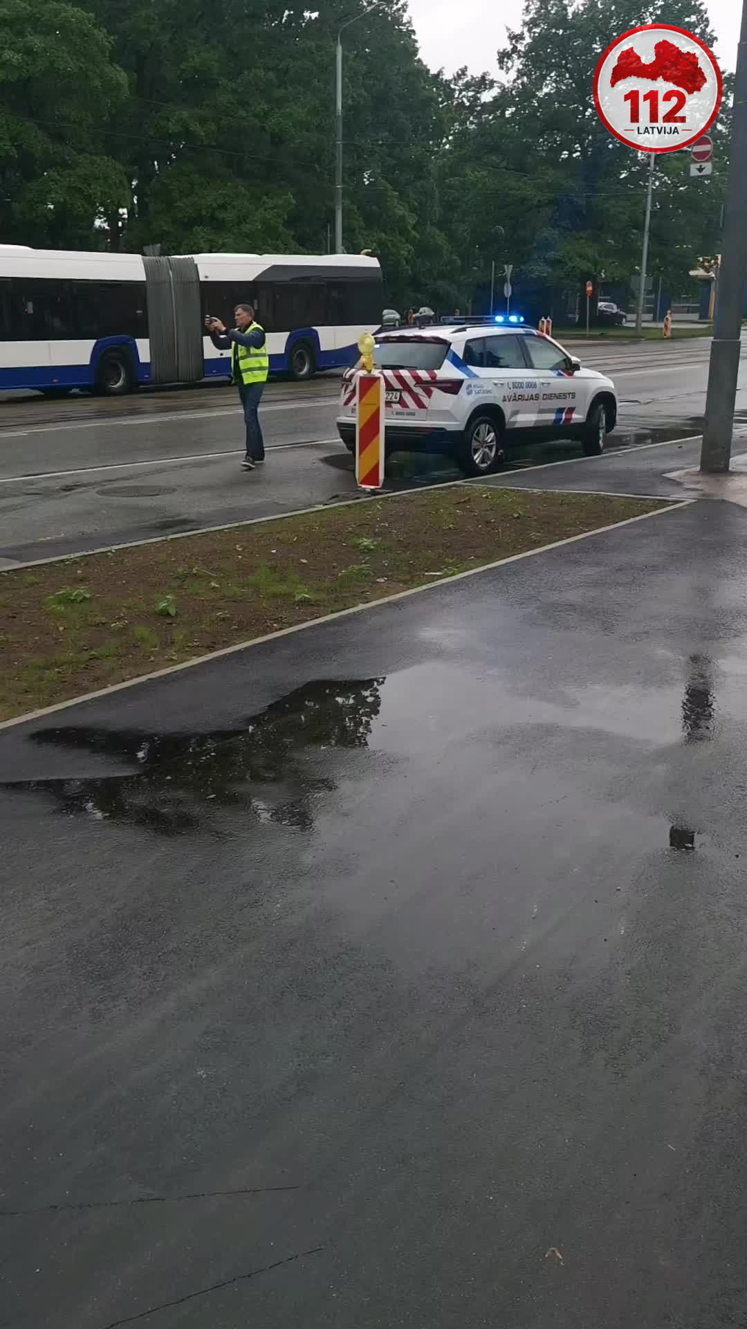 Negadījums apturēja 37. maršruta autobusa kustību