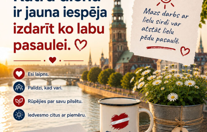 Katra diena ir iespēja darīt labu