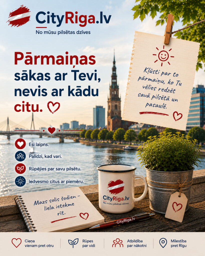 Pārmaiņas vienmēr sākas ar Tevi