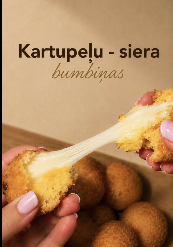 Kartupeļu bumbiņas ar sieru