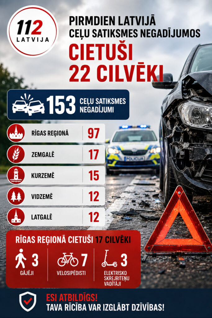 Dienas ceļu satiksmes kopsavilkums 03.08.2026
