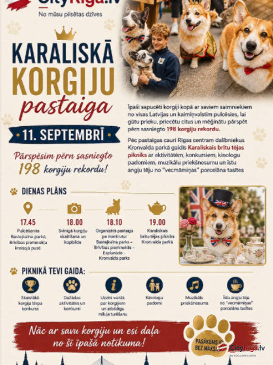 Karaliskā korgiju pastaiga atgriežas Rīgas centrā