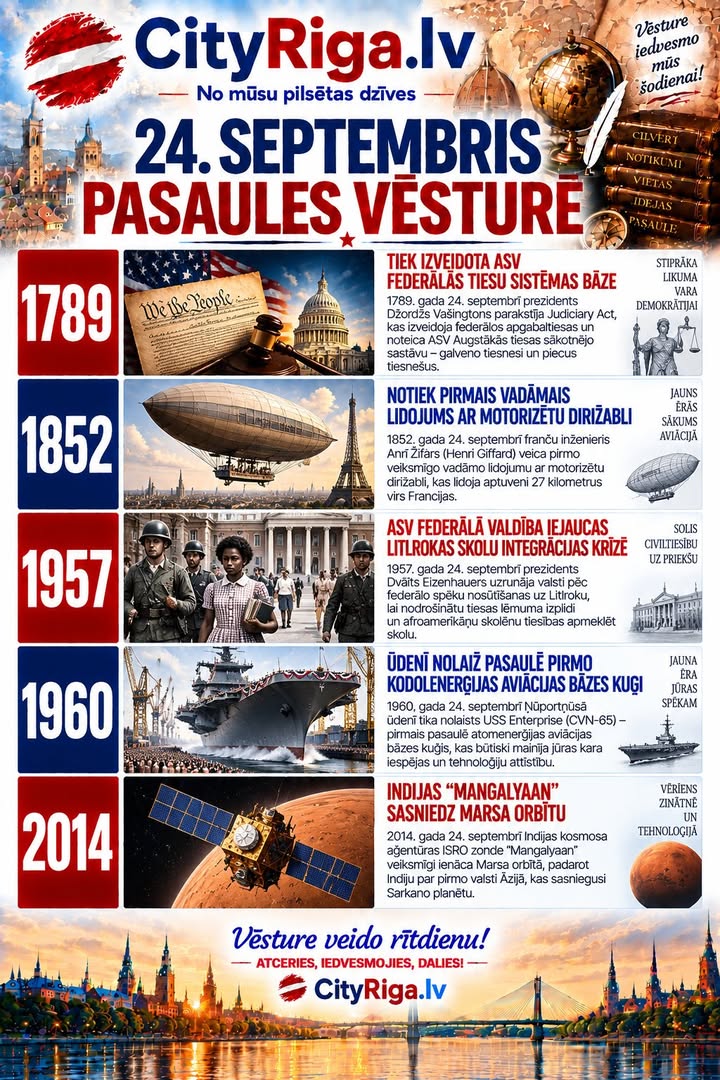 📜 24. SEPTEMBRIS PASAULES VĒSTURĒ