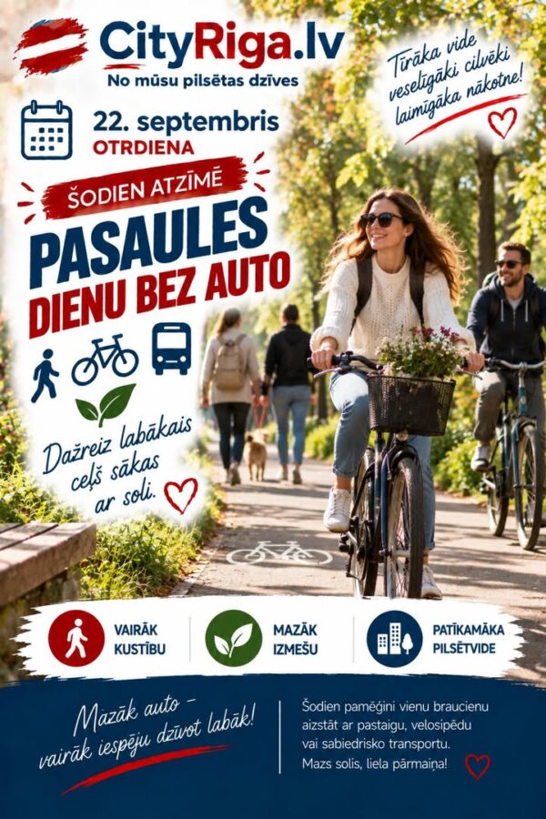 ŠODIEN ATZĪMĒ PASAULES DIENU BEZ AUTO!