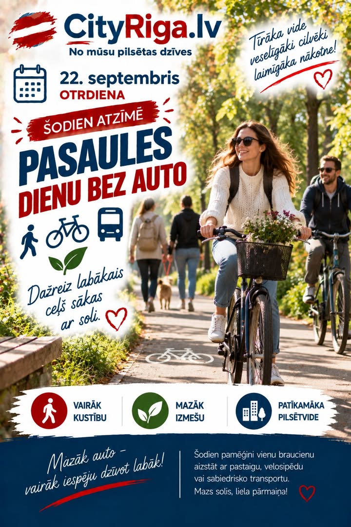 ŠODIEN ATZĪMĒ PASAULES DIENU BEZ AUTO!