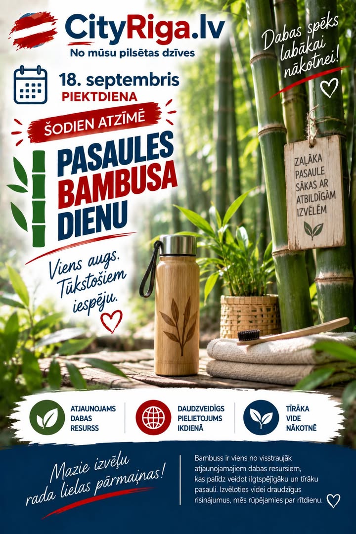ŠODIEN ATZĪMĒ PASAULES BAMBUSA DIENU!