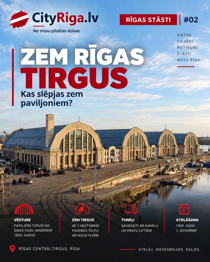 Vai zināji, ka zem Rīgas Centrāltirgus paviljoniem atrodas plaša pazemes pasaule?