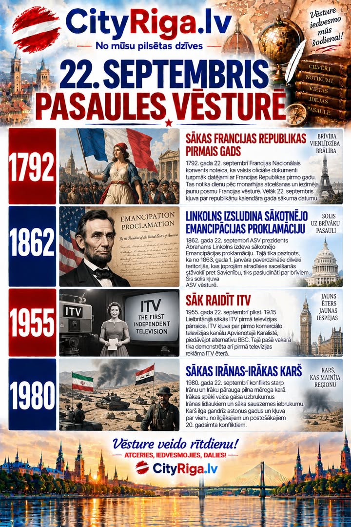 📜 22. septembris pasaules vēsturē