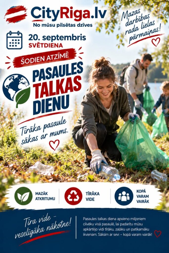🌍🧹 ŠODIEN ATZĪMĒ PASAULES TALKAS DIENU!