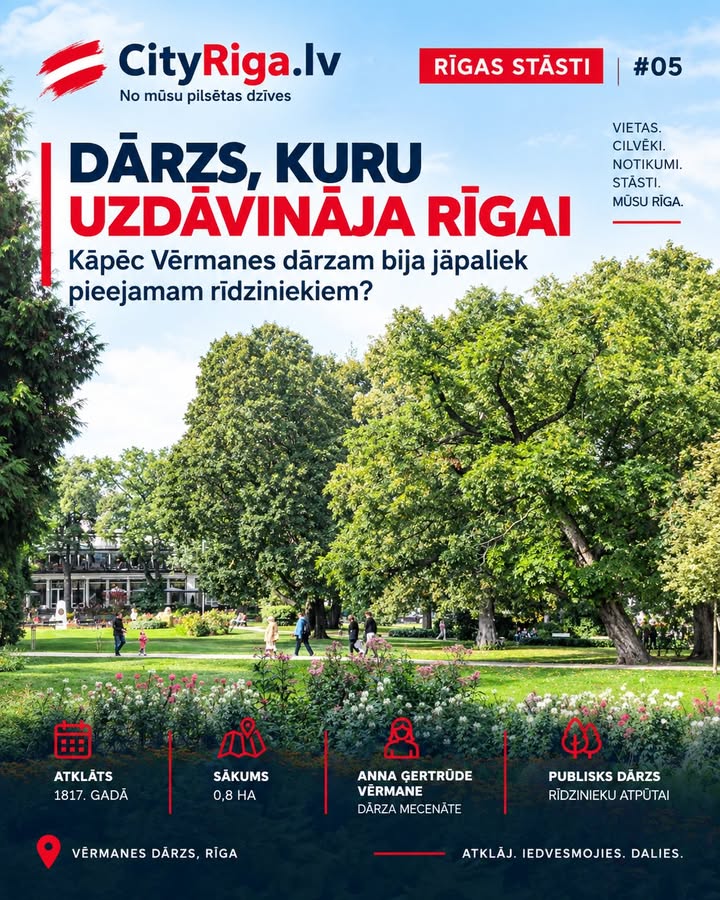 Šodien Vērmanes dārzs ir tik ierasta Rīgas centra daļa, ka grūti iedomāties laiku, kad šīs zaļās vietas vēl nebija.