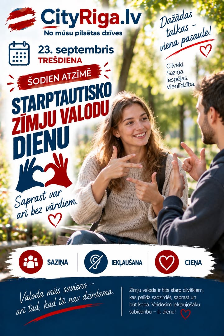 🤟💙 ŠODIEN ATZĪMĒ STARPTAUTISKO ZĪMJU VALODU DIENU!