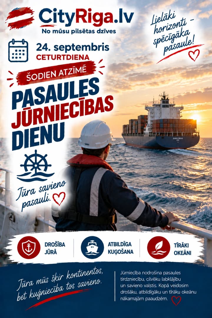 ⚓🌊 ŠODIEN ATZĪMĒ PASAULES JŪRNIECĪBAS DIENU!