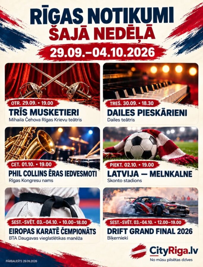 📍 Šīs nedēļas interesantākie notikumi Rīgā!