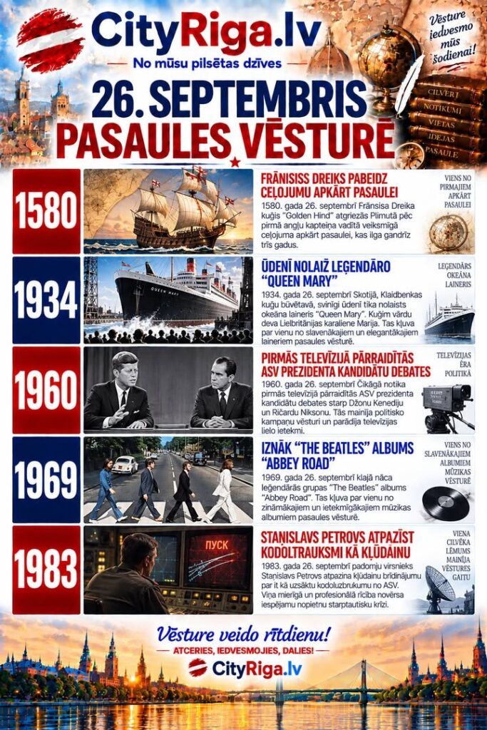 📜 26. SEPTEMBRIS PASAULES VĒSTURĒ