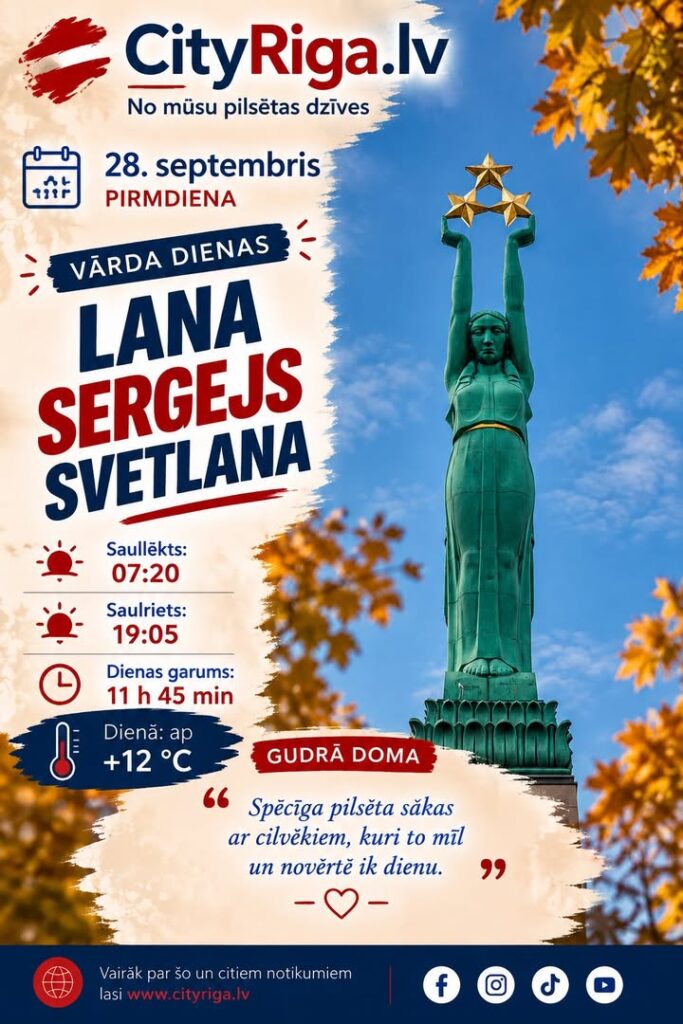 Dienas raksturojums 28.09.2026