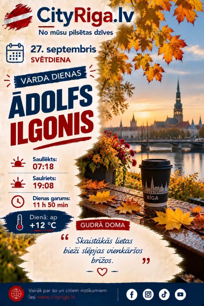 Dienas raksturojums 27.09.2026