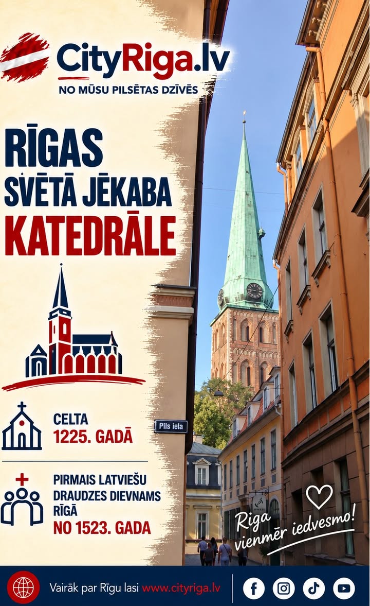 ⛪ RĪGAS SVĒTĀ JĒKABA KATEDRĀLE — GANDRĪZ 800 GADU RĪGAS VĒSTURES