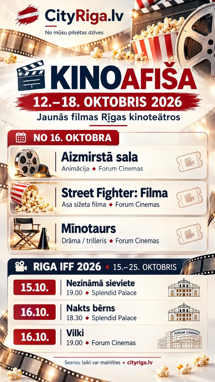 🎬 KINOAFIŠA | 12.–18. OKTOBRIS 2026 🍿