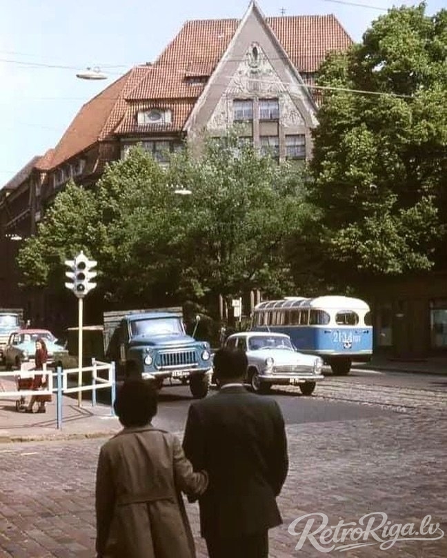 1973. gads. Slokas un Kalnciema ielas krustojumā