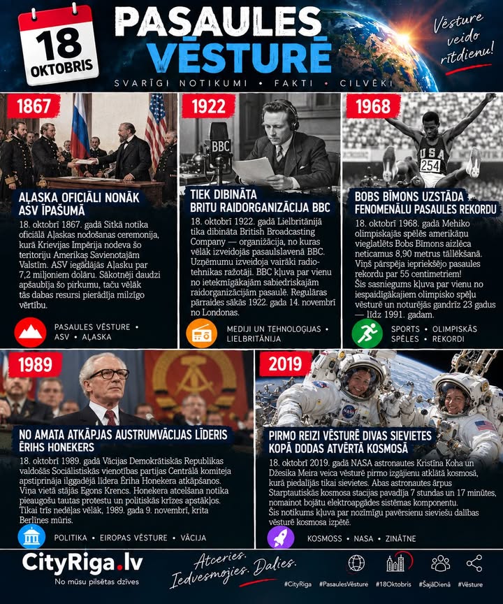 🌍 PASAULES VĒSTURE | 18. OKTOBRIS 📜