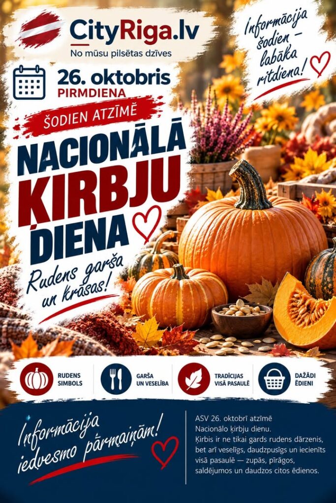 🎃🍂 26. OKTOBRIS — NACIONĀLĀ ĶIRBJU DIENA! 🧡